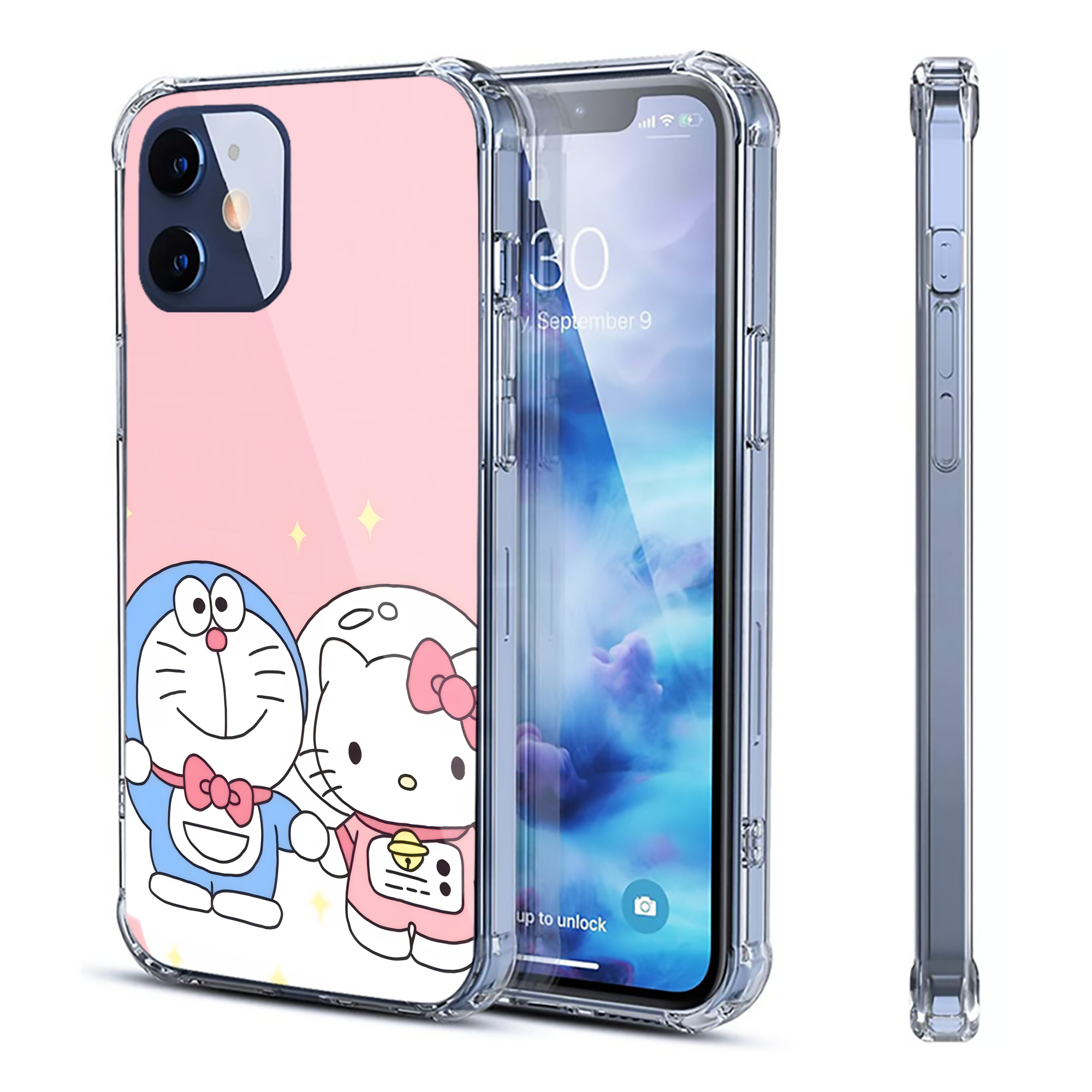 （画像用） ドラえもん Doraemon 【iPhone 12シリーズ対応】透明スマホケース（クリアソフトケース）